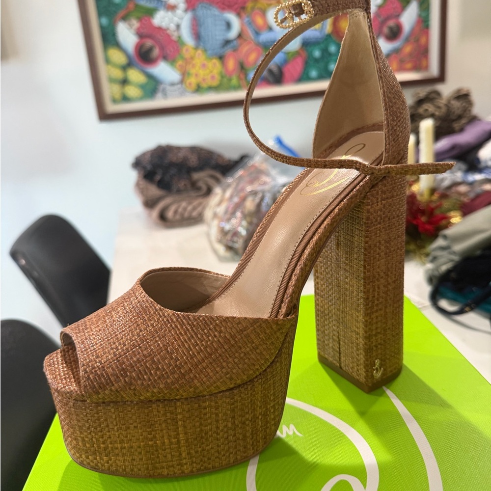 Brand NEW - Sam Edelman Tan Platform Heels
